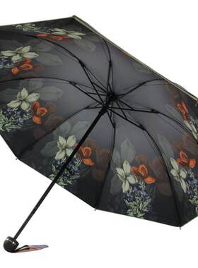 安娜淑遮阳伞双层伞布双层黑胶防晒防紫外线太阳伞晴雨两用女9321