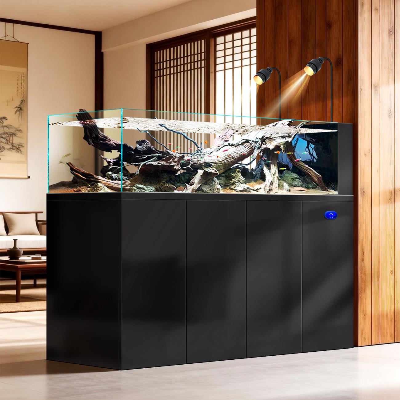 溪流缸2026新款底滤一体鱼缸超白玻璃缸客厅造景水族箱原生态草缸