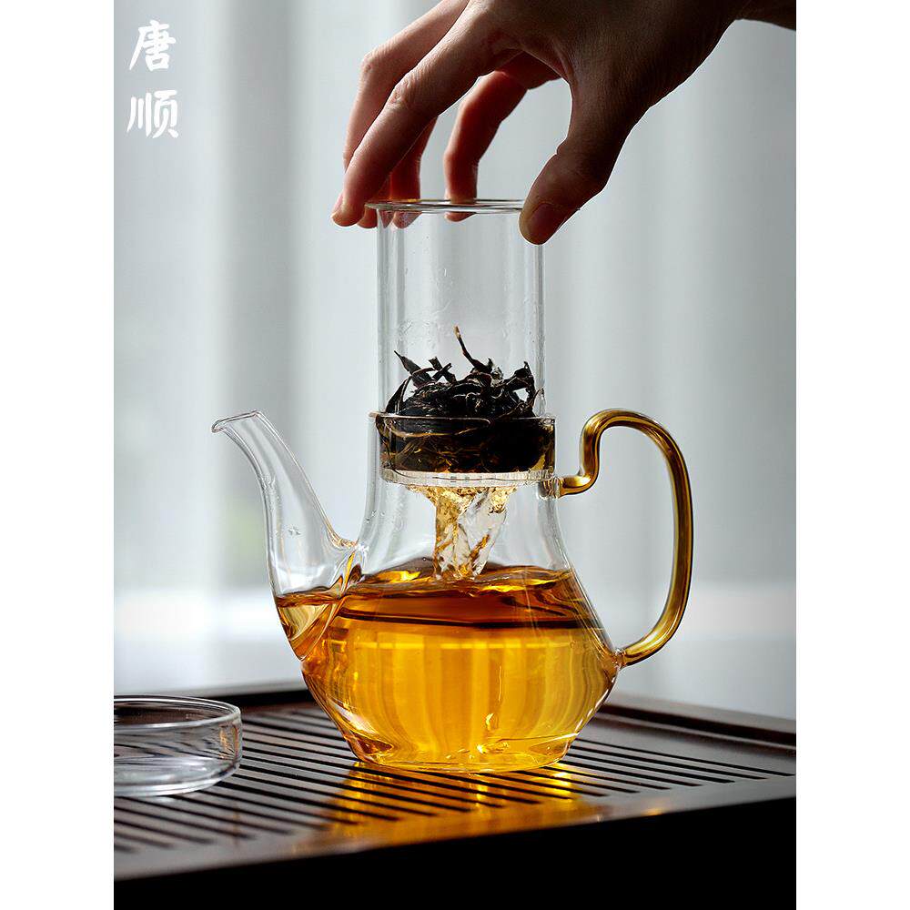 加厚耐热玻璃茶具家用小红茶冲泡绿茶茶壶过滤茶具功夫茶具