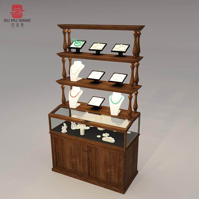 古木香多层珠宝展示柜多抽屉饰品柜首饰层架展柜饰品展示柜精品柜