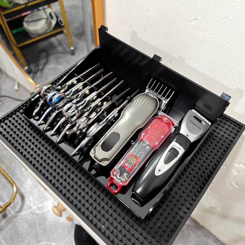 美发工具收纳盘托盘盒发型师桌面数字电推剪刀夹子置物架发廊用品