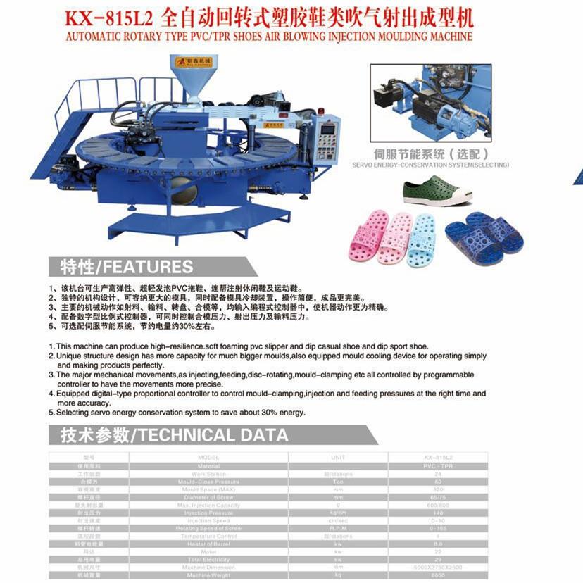 PVC圆盘吹气机运动鞋底设备浴室花园拖鞋机器拖鞋一次成型机