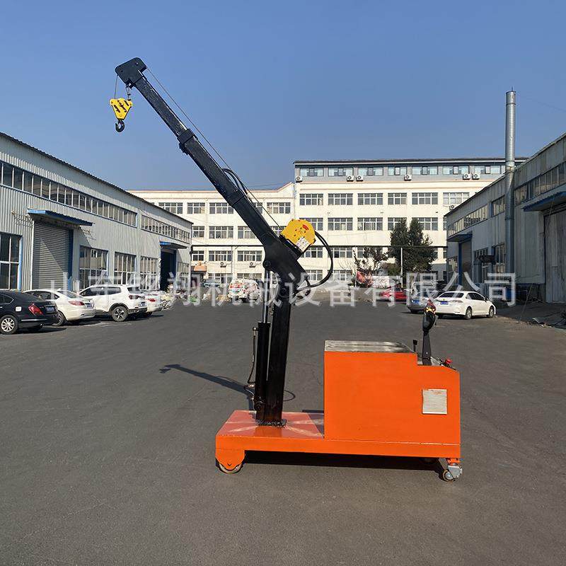 移动式单臂吊车车间用模具工件吊装1吨2吨电动行走液压起重吊机