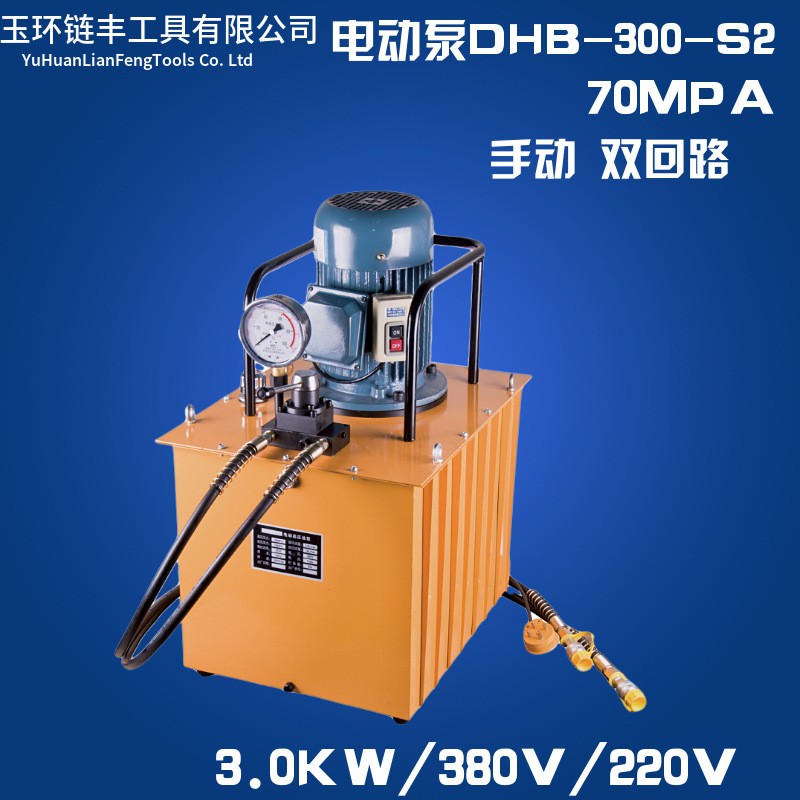 DHB300-S2电动液压泵不带电磁阀液压泵站油压机双回路液压机