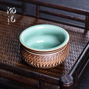 周光武龙泉青瓷手工跳刀主人杯功夫茶具品茗杯小茶杯茶碗陶瓷茶盏