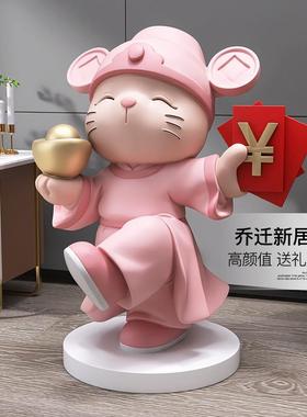大型招财猫落地摆件客厅沙发家居饰品财神工艺礼品摆饰开业礼物乔