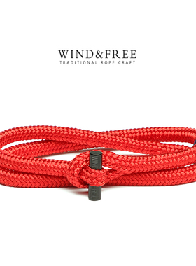 个性双圈编织船绳手链学生情侣手绳男女刻字定制伞绳机长手环礼物