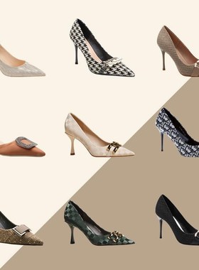 陈设女鞋单鞋样板间现代装饰品衣帽间摆件玄关P轻奢道具高跟鞋鞋