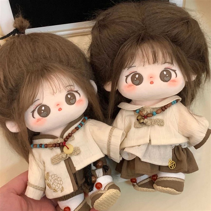 新品古风娃衣20cm棉花娃娃衣服中式女娃玩偶替R换装汉服中国风套