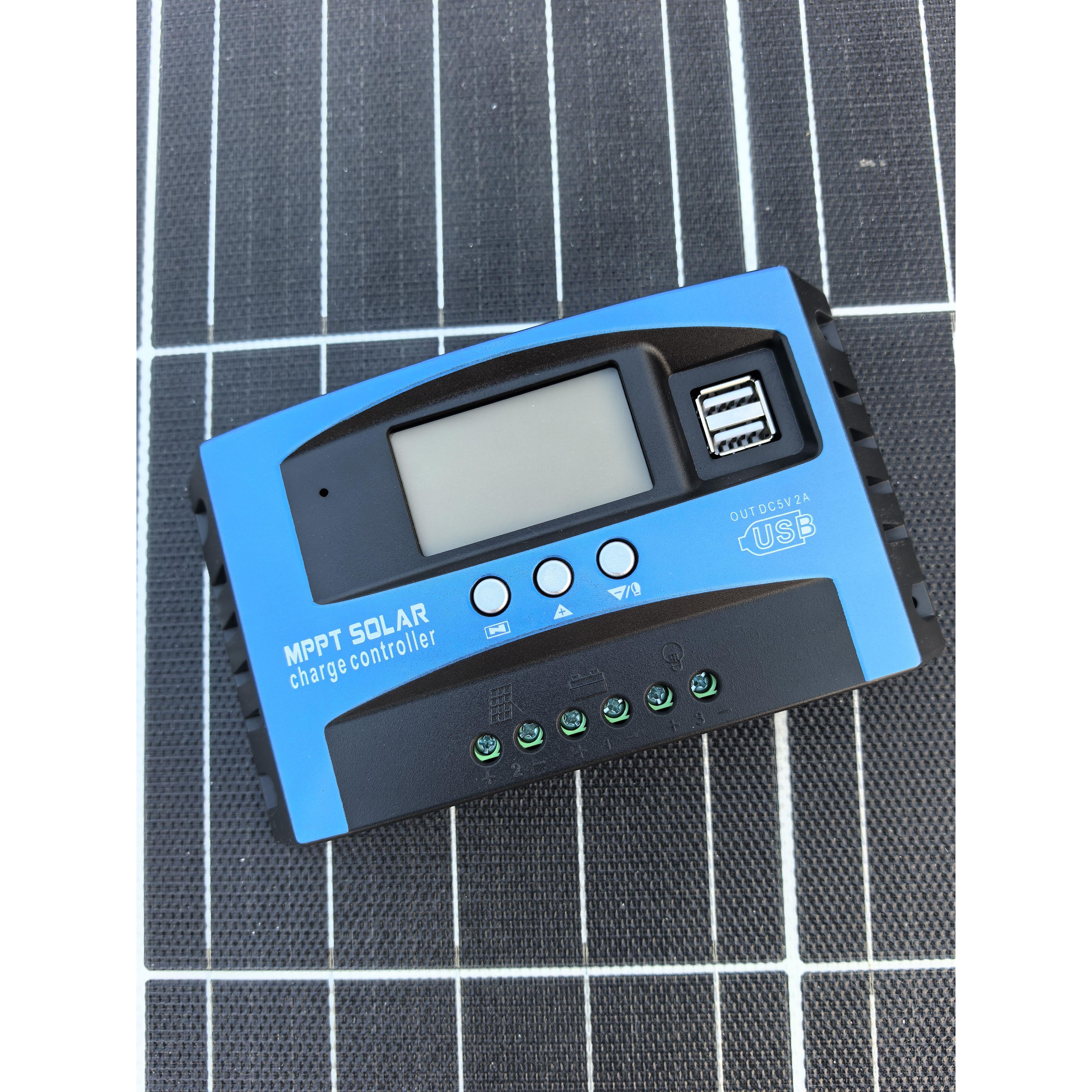 40A太阳能板充电控制器电瓶电池通用12V24V自动识别