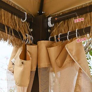 茅草帐篷露天遮阳棚户外室外凉亭庭院亭子休闲彷真稻草伞四脚雨棚