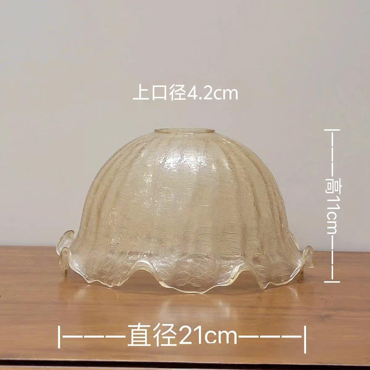 台灯玻璃灯罩花边罩床头灯卧室温馨欧式现代覆古磨砂吊灯壁灯包邮