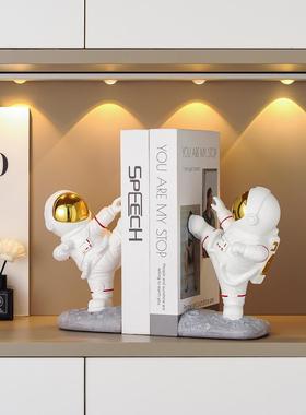 太空人宇航员摆件创意书房书架书靠办公室书档家居轻奢装饰品摆设