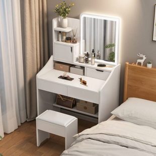 小户型梳妆台50公分60厘米70cm化妆柜台迷你化妆桌卧室收纳柜