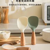硅胶站立式 盛饭勺耐高温 饭勺厨房家用电饭煲饭铲子网红不沾饭粒