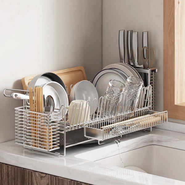 304不锈钢沥水碗盘架厨房碗碟收纳架台面放碗架筷洗碗槽置物架窄,厨房/烹饪用具,水槽置物架,淘宝优惠券,粉丝福利购,淘宝优惠卷