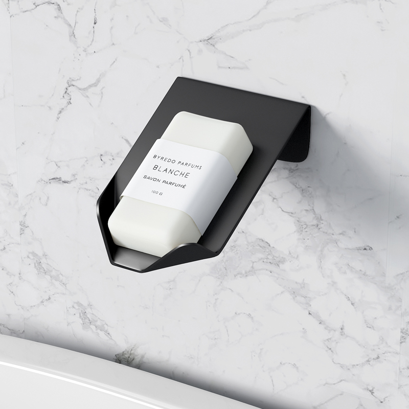 北欧简约肥皂盒架铝合金s免打孔厨房壁挂式海绵架卫生间沥水香皂