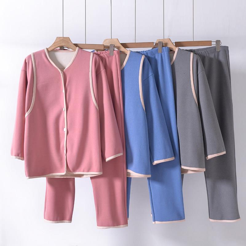 秋冬保暖德绒双面绒哺乳衣家居服喂奶衣长袖长裤月子服两件套套装