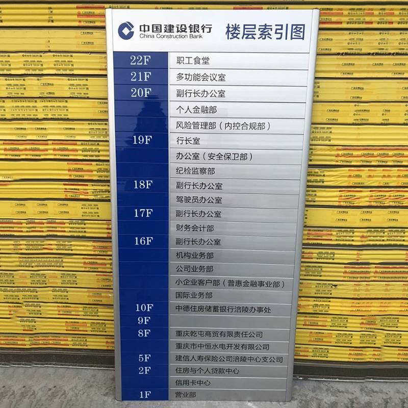 铝合金楼层索引牌科室牌可更换去向牌指示牌指向牌标识门牌岗位