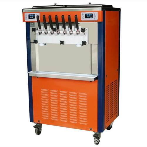 BJ8452冰激淋机大型商用七头七色冰激淋机立式不锈钢冰淇淋机