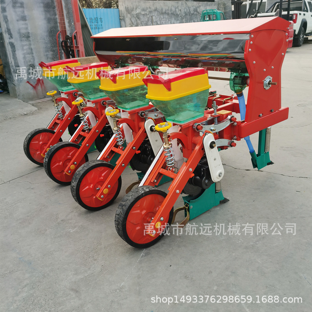 新款悬浮式玉米精播机 免耕式玉米高粱3行4行5行施肥播种一体机