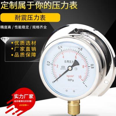 径向带后边 耐震船用压力表YN100T防震抗震M20*1.5 1/2螺纹包送检