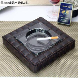 烟灰缸玻璃个性 欧式 水晶烟缸大号创意家用客厅卧室潮流多功能可爱