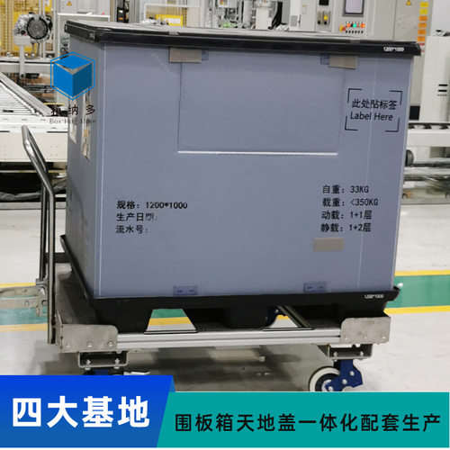 工厂定制塑料围板箱 汽配存储物流周转箱蜂窝板循环pp塑料围板箱