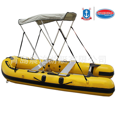双人独木舟皮划艇钓鱼船橡皮艇玻璃钢冲锋舟充气船消防救援冲锋艇