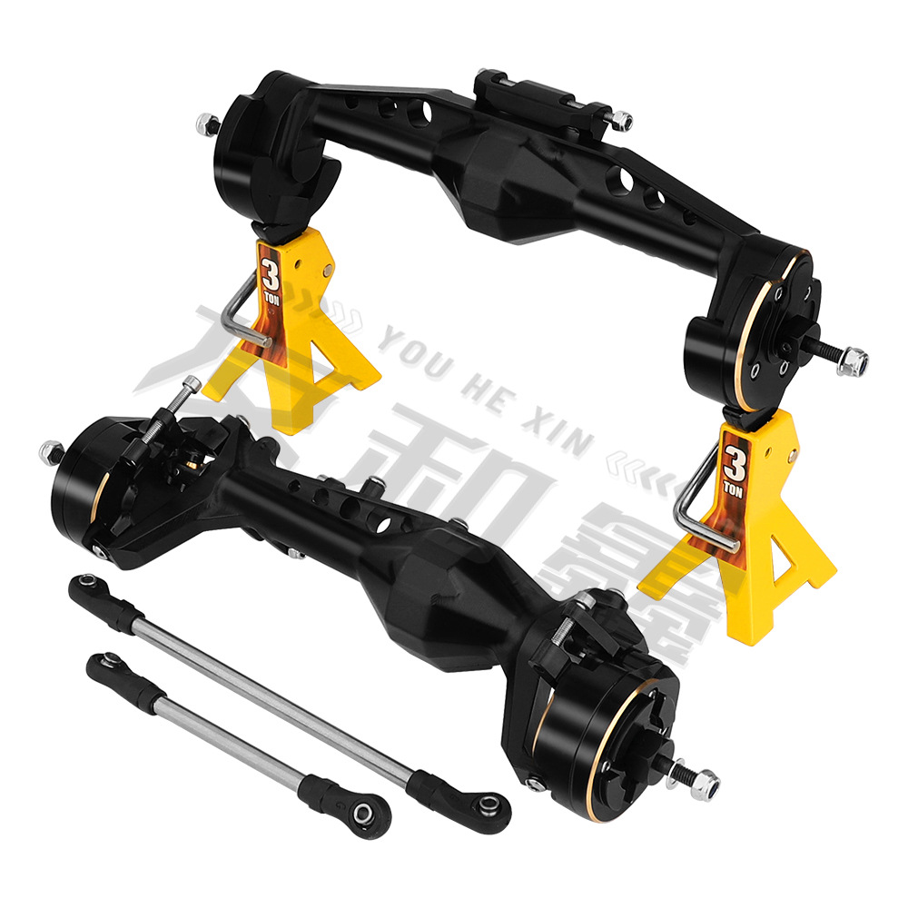 1/10 RC履带轴SCX10 III AXI03029 LCG黄铜配重升级版前后门桥