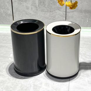 轻奢垃圾桶家用客厅高颜值简约双层无盖网红厕所厨房卧室卫生间筒