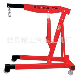 厂家供应2吨折叠发动机吊机吨手动液压引擎吊架液压小吊车