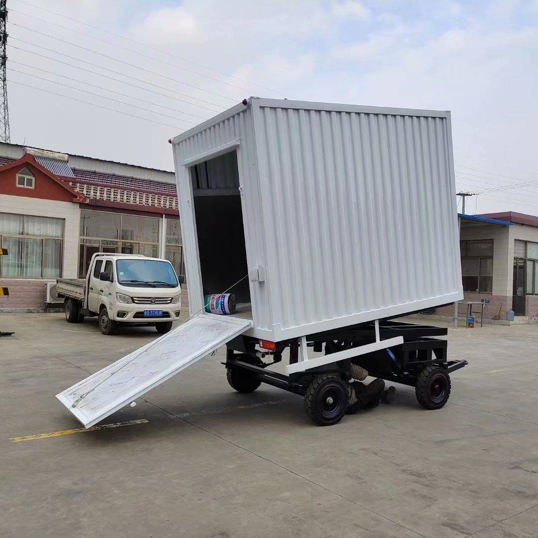 1吨自卸箱式拖车2800*2000*2200半挂箱式货运四轮拖车厂家供应