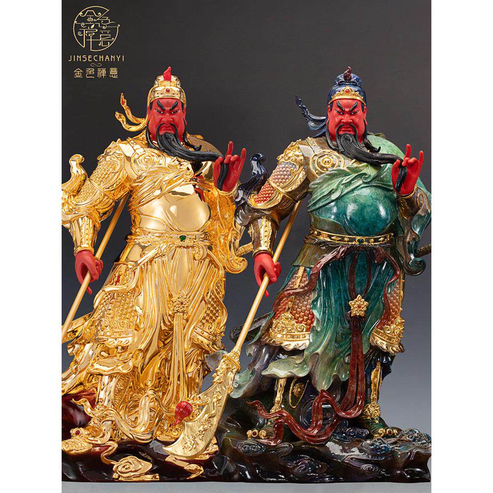 鎏金纯铜供奉关公神像铜像关公站像武财神关二爷关圣帝君摆件