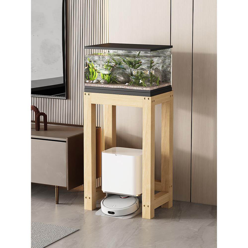 扫地机器人置物架客厅边几鱼缸架承重底座水族箱饮水机收纳柜定制