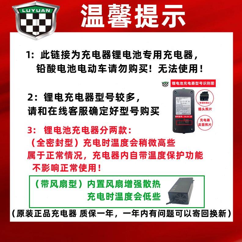 绿源电动车原装锂电池充电器电瓶车冲电器3A锂电池充电器原厂配件