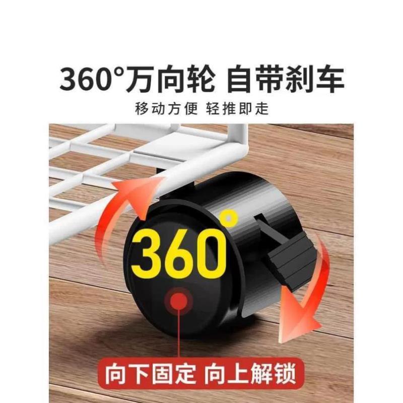 小书架书桌旁置物架可移动带轮落地办公桌边推车桌下书本收纳书柜