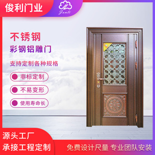 广东俊利彩钢门 不锈钢子母门 防火KTV发光房门 铝合金进户门
