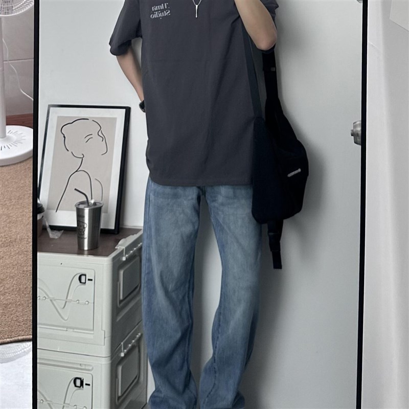 夏装搭配一整套男生宽松短袖夏季高级D感套装男装2025新款夏装衣