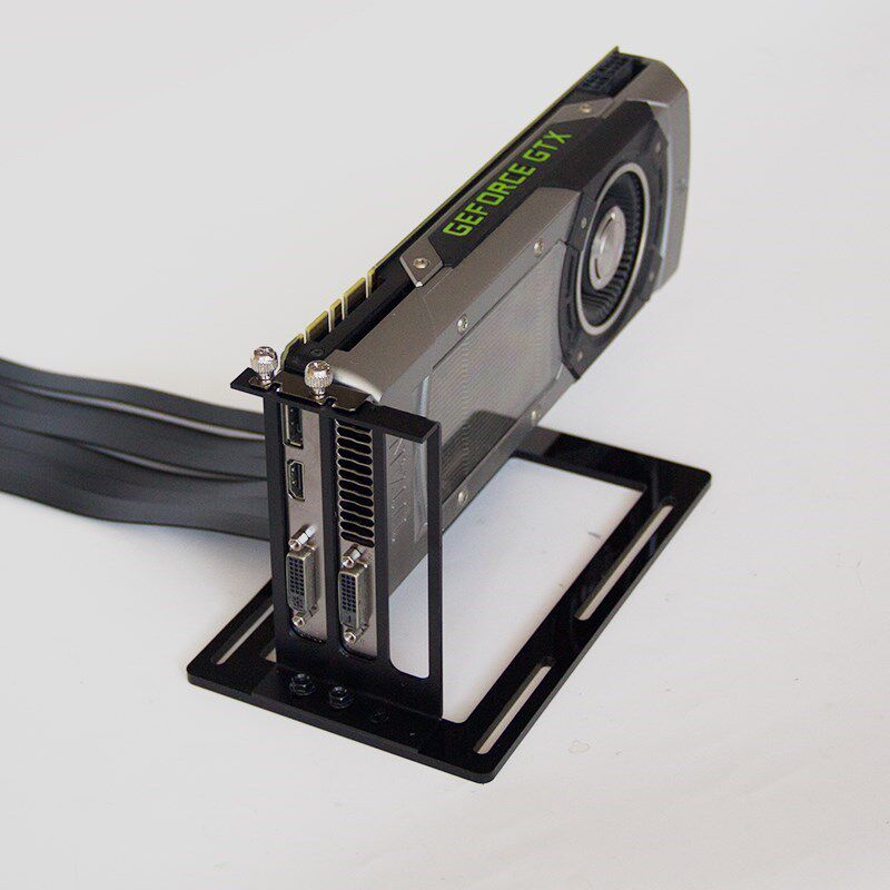12cm风扇位转接显卡支架机箱台式机竖装显卡散热支架PCIE4090