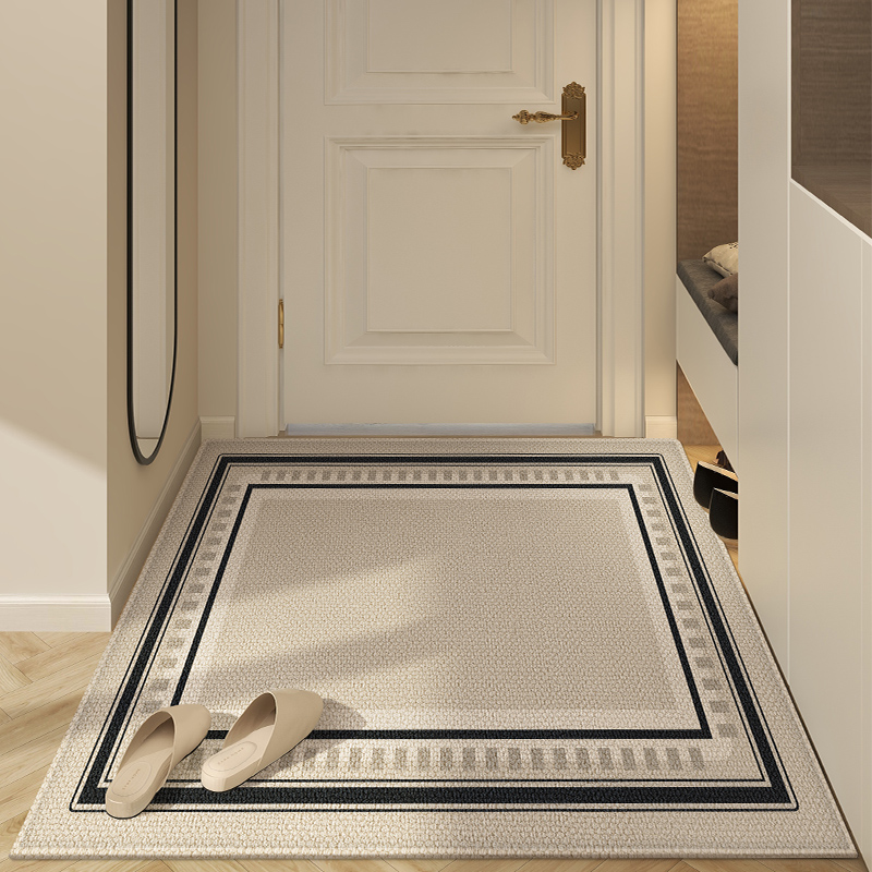 门垫轻奢脚垫门口玄关耐脏奶油风门垫入户门地垫T防滑进门地毯家