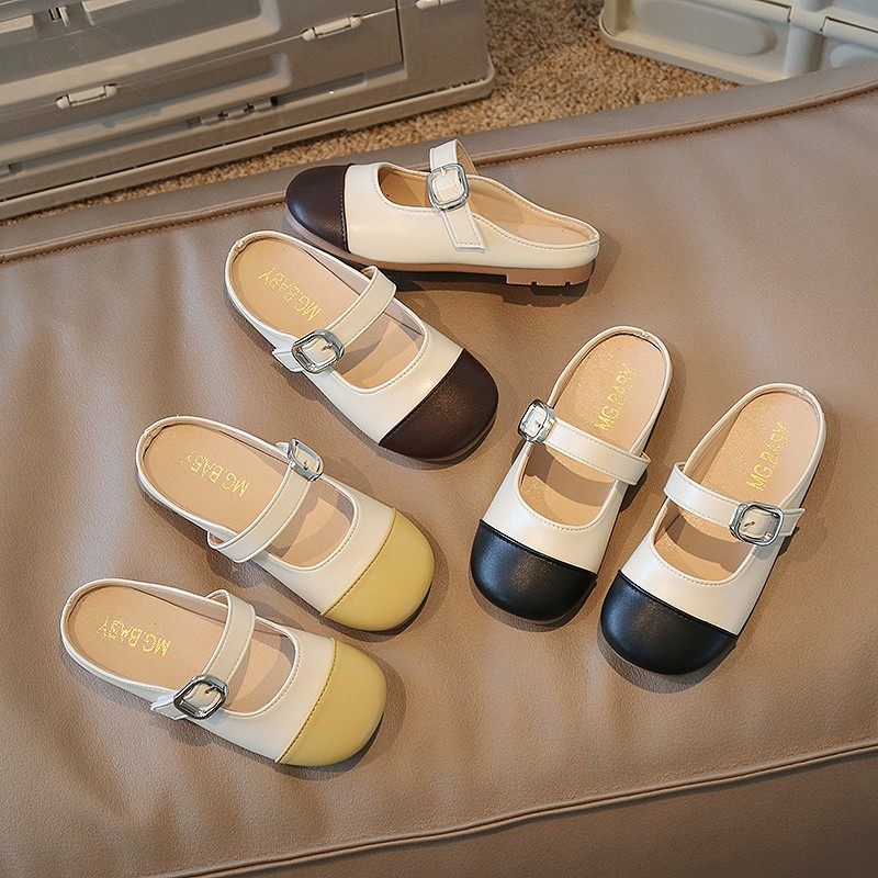 女童包头凉鞋2023新款拼色软底儿童公主鞋韩版时尚半托小女孩童鞋,童鞋/婴儿鞋/亲子鞋,儿童凉拖鞋,淘宝优惠券,粉丝福利购,淘宝优惠卷