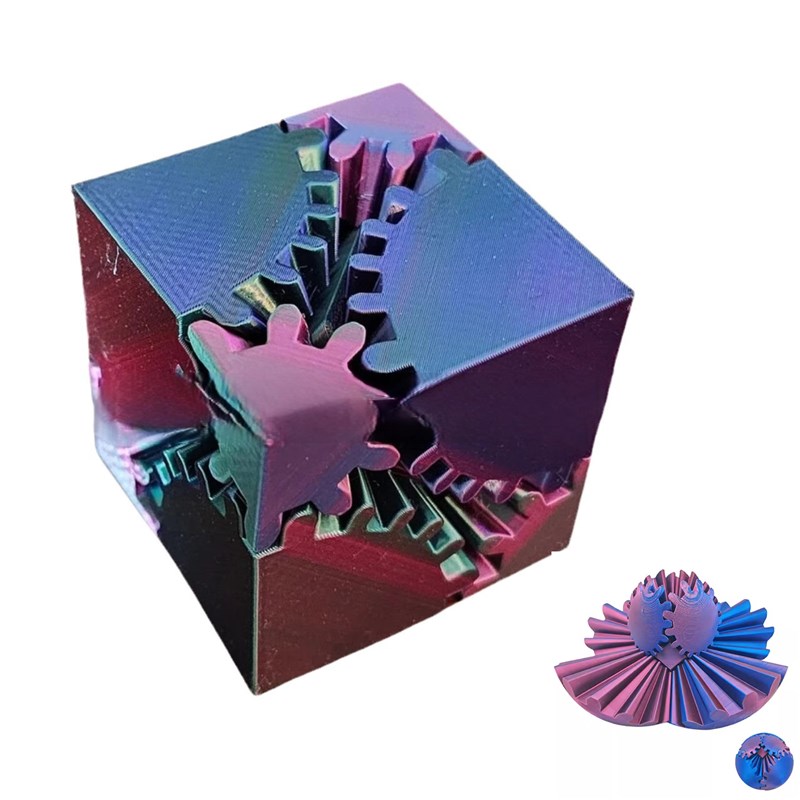 新品3d打印齿轮球解压旋转变形球创意G立方体魔方转动球新款齿轮