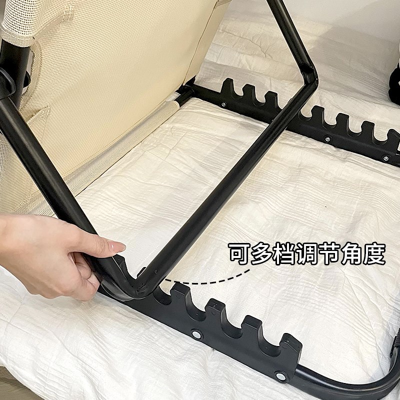 可折叠床上靠背椅宿舍久坐椅x子靠垫座椅寝室可调节躺椅懒人沙发