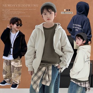 【简单爱】源源家童装男童卫衣外套2025新款儿童春秋款上衣连帽潮