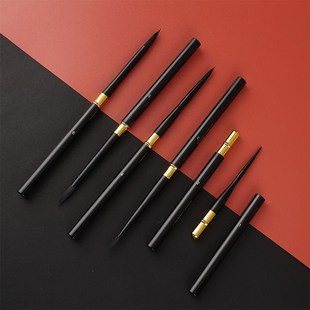 黑白金天鹅diy数字油画专用水彩粉油画笔勾线套装尼龙软毛丙烯刷