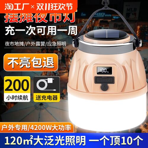 led充电式f灯泡夜市摆摊地摊照明灯家用应急灯超长续航户外露营灯