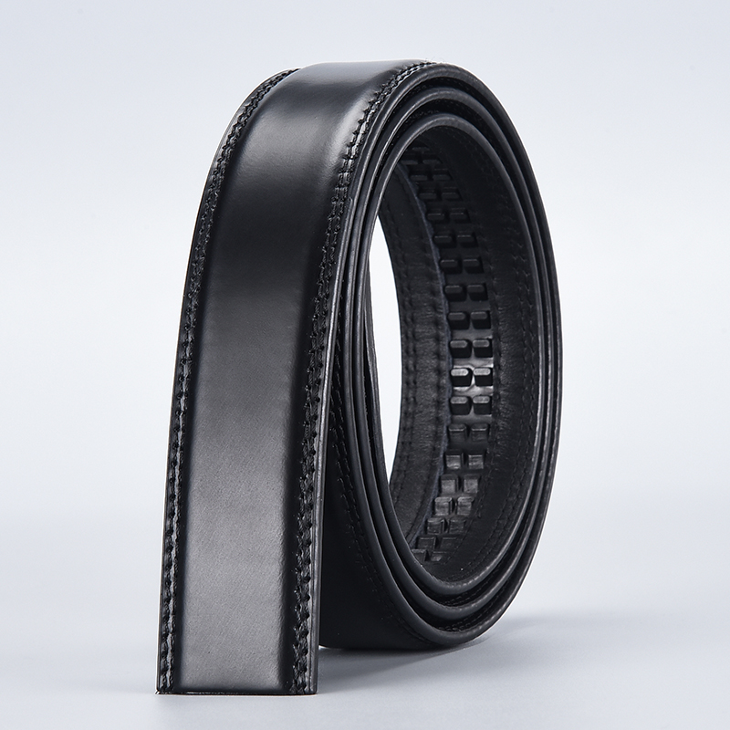 不带头皮带真皮男士自动扣带条无头腰带身头层牛皮男款无扣头裤带