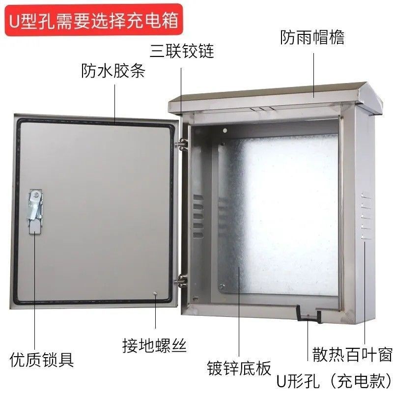 充电桩保护箱壁挂汽车防护箱立柱电箱防盗箱家用户外新能源配电箱