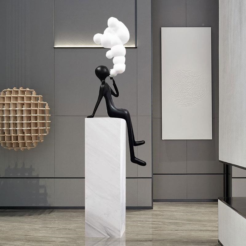 厂促型大落地雕塑人物灯装饰w带件售楼部酒摆店大堂展厅别墅装置